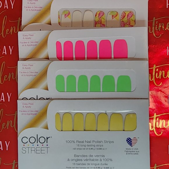 NWT Color Street Retired 4 Designs Bundle
